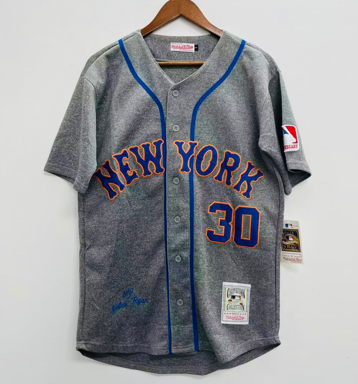 Nolan Ryan YOUTH KIDS New York Mets Official MLB Mitchell & Ness Jersey