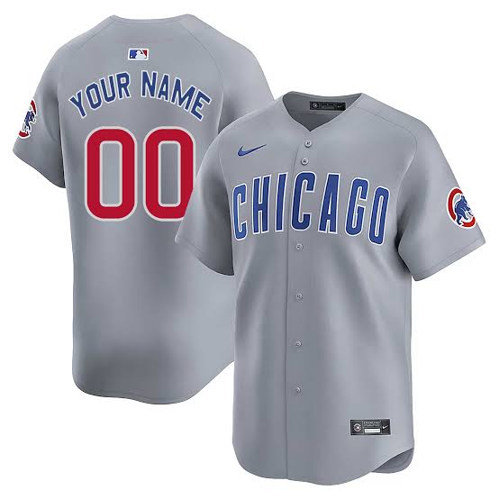 Any Name & Number YOUTH KIDS Chicago Cubs Official MLB customized Jersey gray