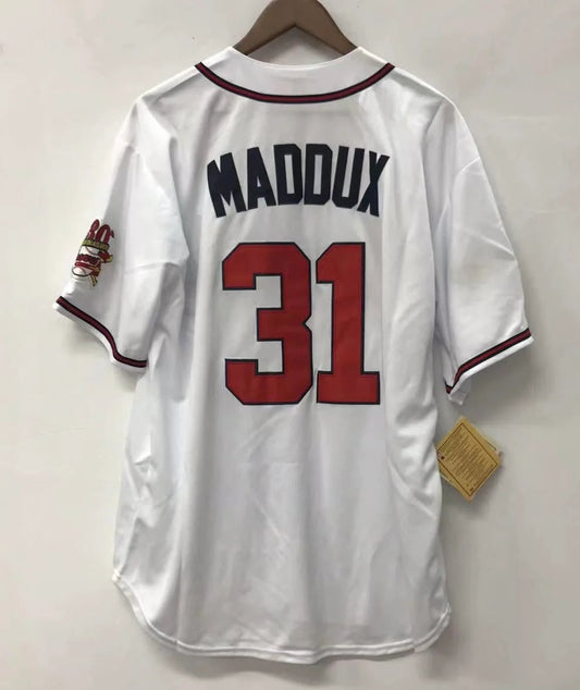 Greg Maddux YOUTH KIDS Atlanta Braves jersey Mitchell & Ness white