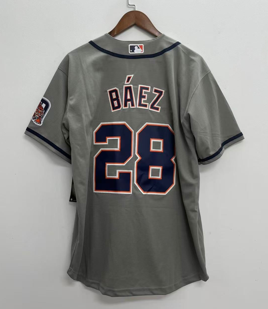 Javier Baez Detroit Tigers Youth Official MLB Nike Jersey gray