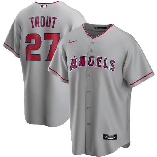Mike Trout Anaheim Angels YOUTH KIDS Official MLB Nike Jersey Gray