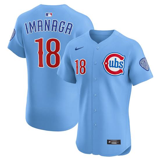 Shota Imanaga YOUTH KIDS Chicago Cubs Official MLB jersey light blue
