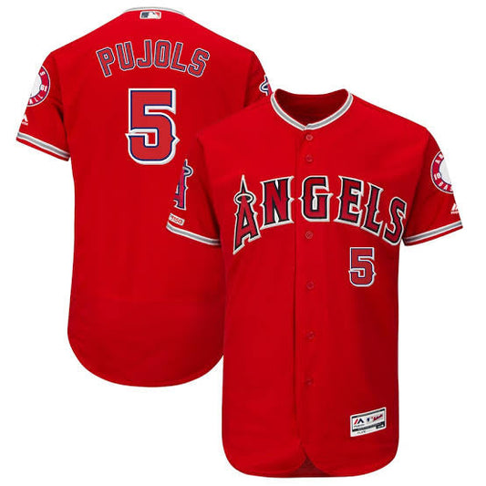 Albert Pujols YOUTH KIDS Anaheim Angels Official MLB Majestic Jersey red