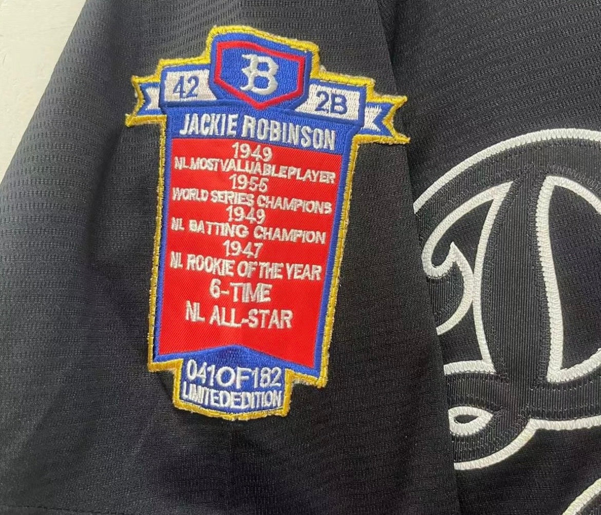 Jackie Robinson YOUTH KIDS Brooklyn Dodgers Official MLB Jersey black