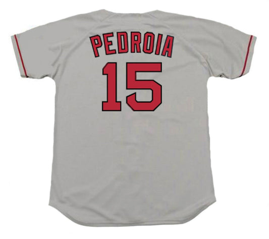 Dustin Pedroia YOUTH KIDS Boston Red Sox Official MLB Majestic Jersey Gray