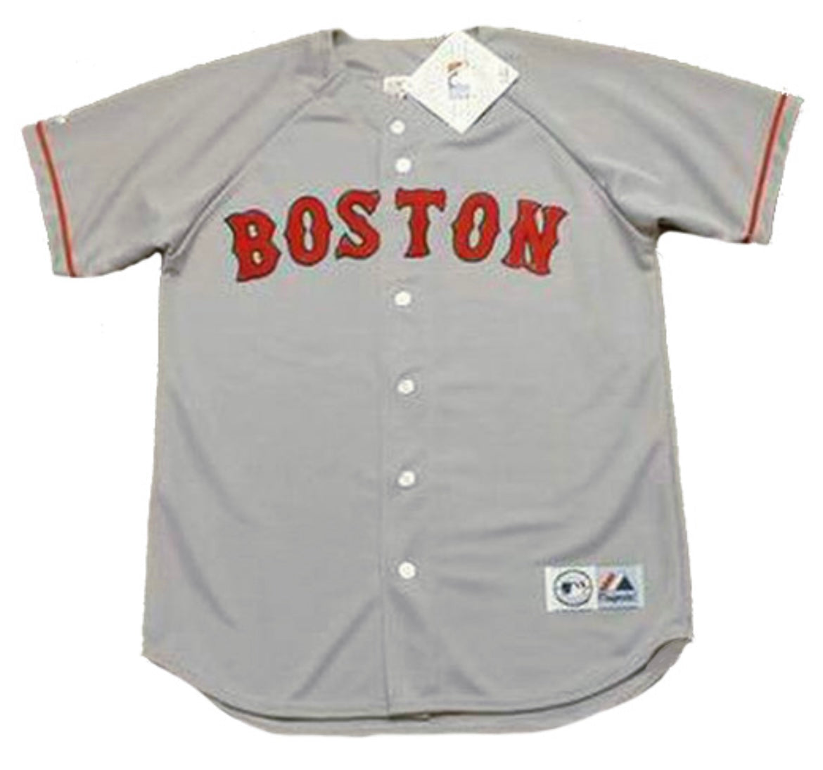Dustin Pedroia YOUTH KIDS Boston Red Sox Official MLB Majestic Jersey Gray