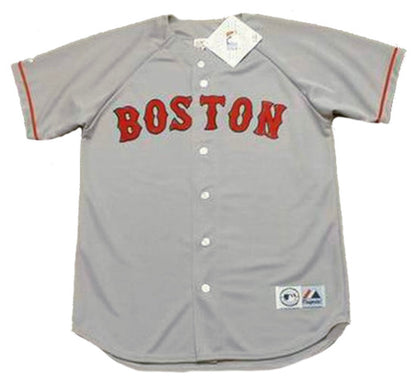 Dustin Pedroia YOUTH KIDS Boston Red Sox Official MLB Majestic Jersey Gray