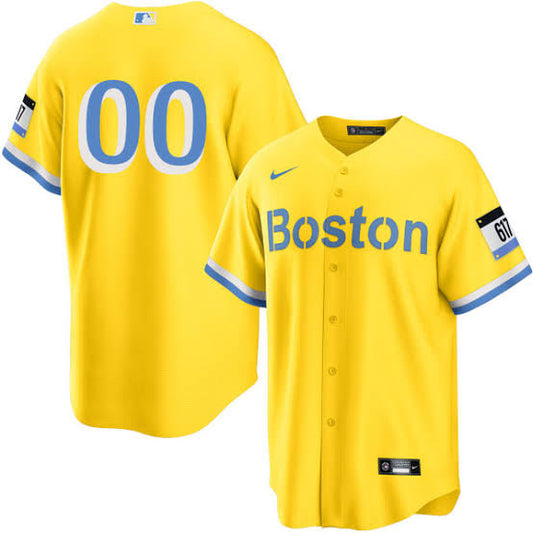 Any Number customized YOUTH Boston Red Sox Official MLB Nike City Connect Limited jersey