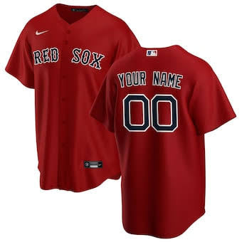 Any Name and Number customized YOUTH Boston Red Sox Official MLB Nike jersey red