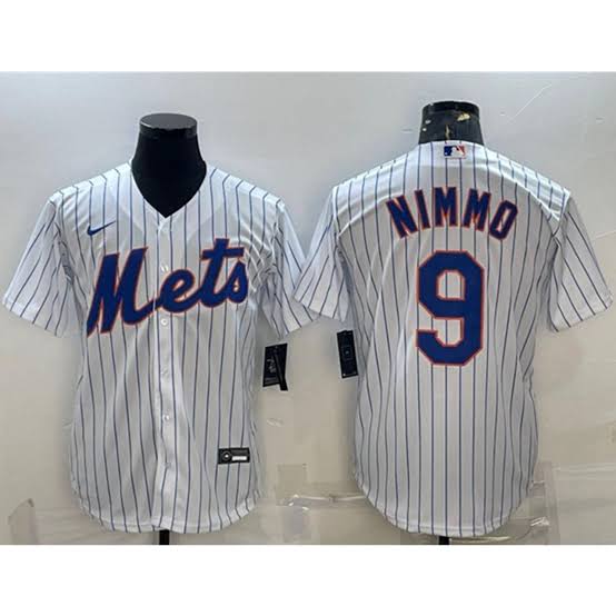 Brandon Nimmo YOUTH New York Mets Official MLB Nike Jersey White pinstripes