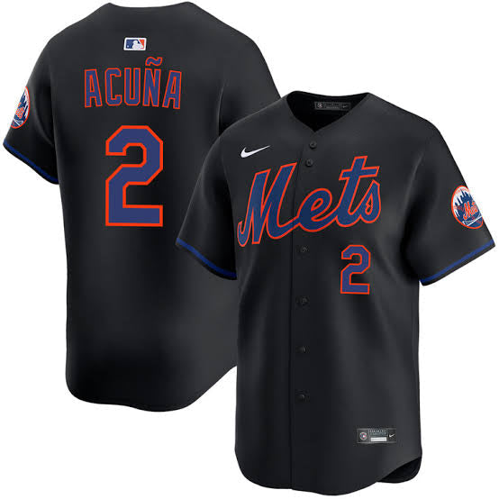 Luisangel Acuna YOUTH New York Mets Official MLB Nike Jersey black