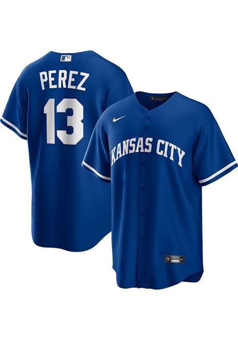 Salvador Pérez YOUTH KIDS Kansas City Royals Official MLB Nike Jersey Blue