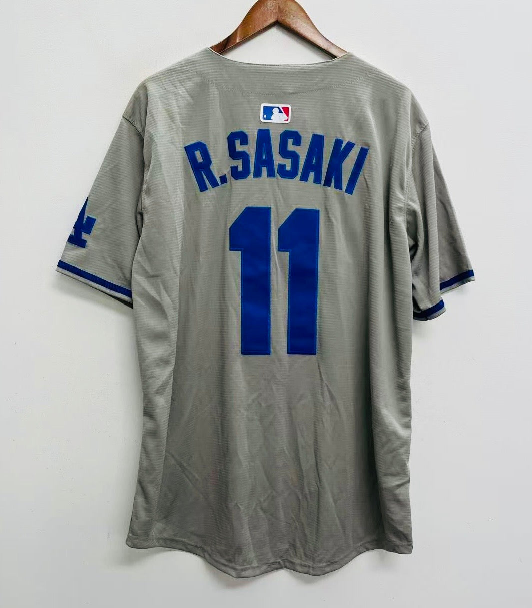 Roki Sasaki YOUTH Los Angeles Dodgers Official MLB Nike Jersey gray