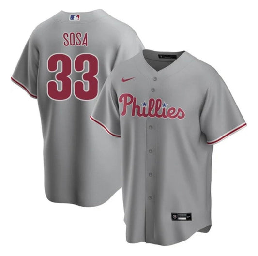 Edmundo Sosa YOUTH Philadelphia Phillies Official MLB Nike Jersey gray