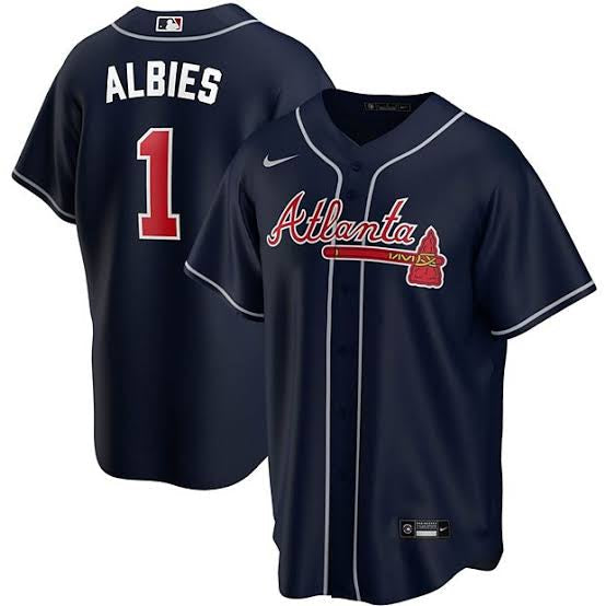 Ozzie Albies YOUTH Atlanta Braves jersey Nike blue