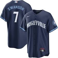 Dansby Swanson YOUTH Chicago Cubs Official MLB City Connect Linited jersey
