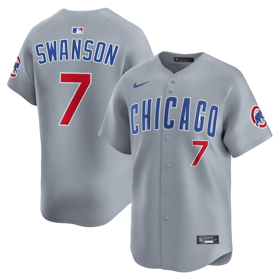 Dansby Swanson YOUTH Chicago Cubs Official MLB jersey gray