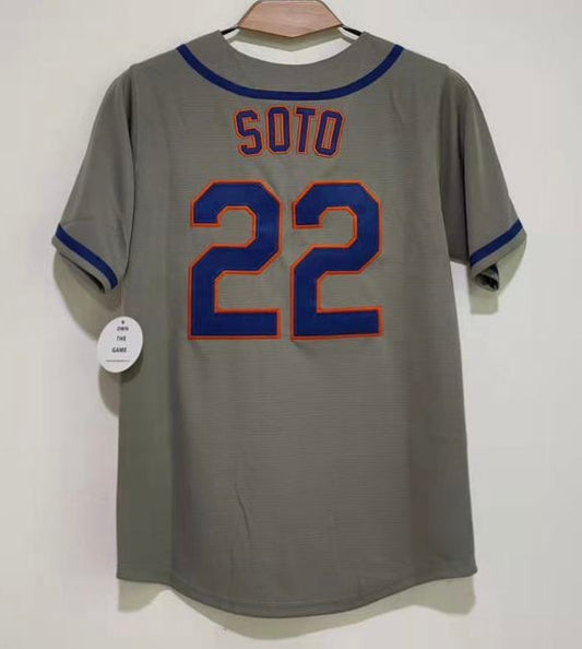 Juan Soto YOUTH New York Mets Jersey Classic Authentics gray