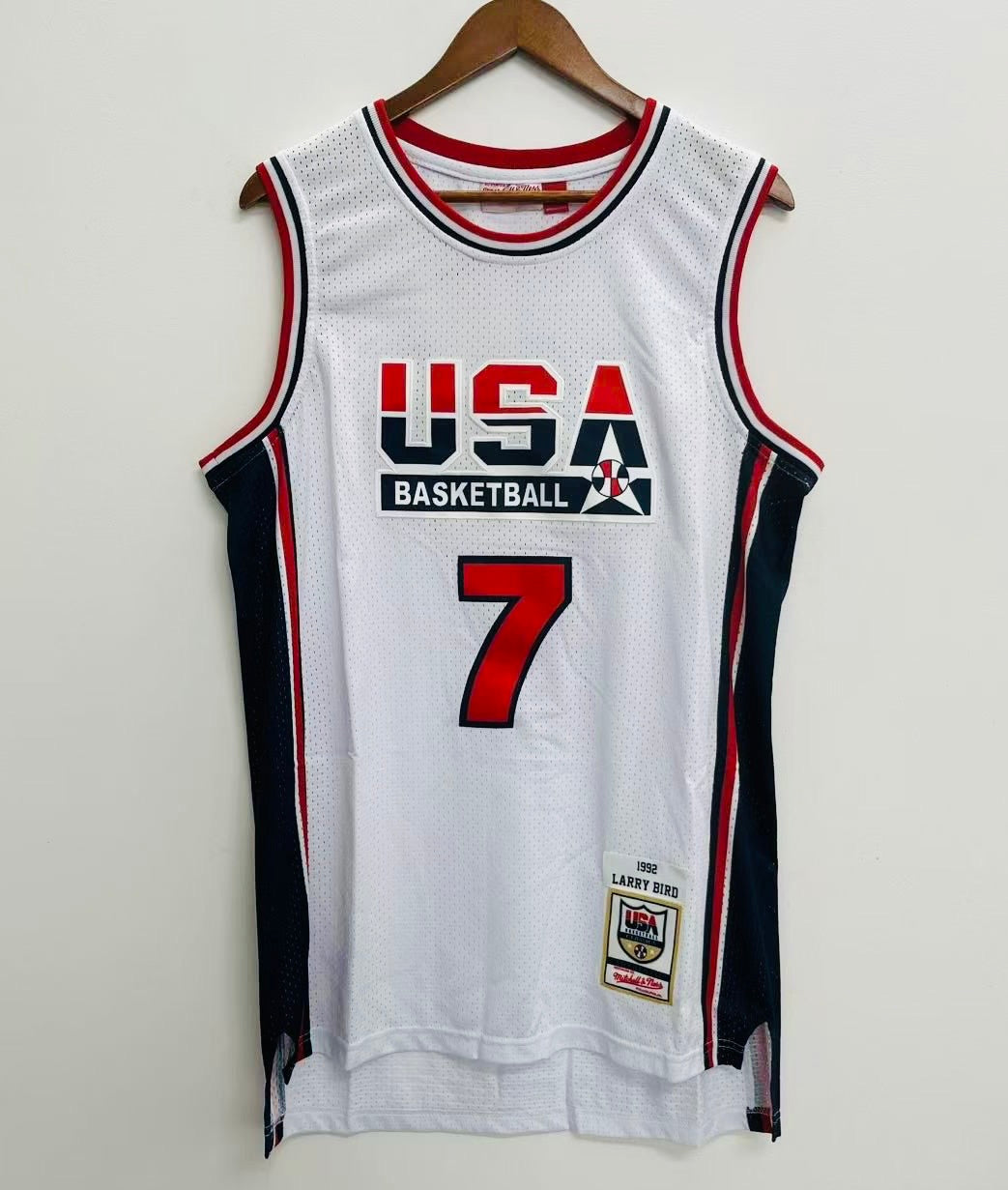 Larry Bird YOUTH KIDS USA Basketball Olympic Mitchell & Ness Jersey