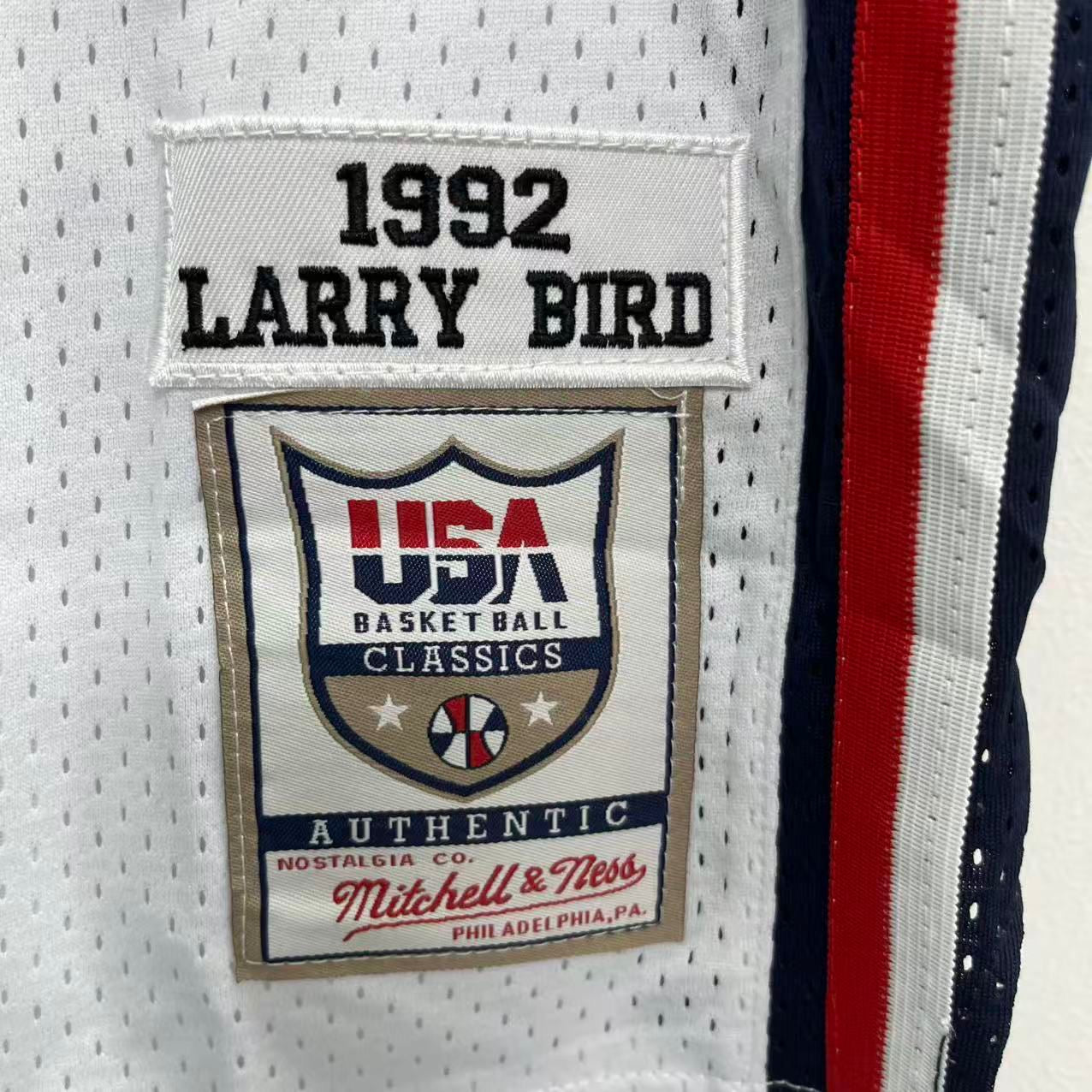 Larry Bird YOUTH KIDS USA Basketball Olympic Mitchell & Ness Jersey