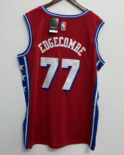 V. J. Edgecombe YOUTH KIDS Philadelphia 76ers Official NBA Jersey Red