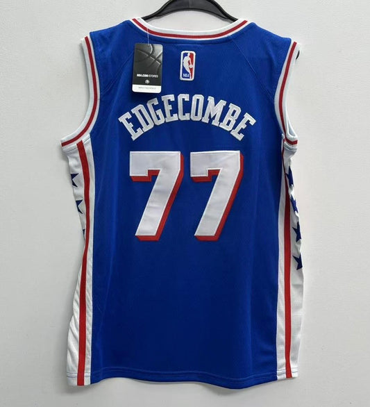 V. J. Edgecombe YOUTH KIDS Philadelphia 76ers Official NBA Jersey blue