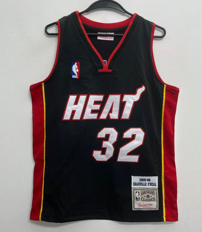 Shaquille O’Neal Miami Heat YOUTH KIDS Official NBA Mitchell & Ness Jersey Black