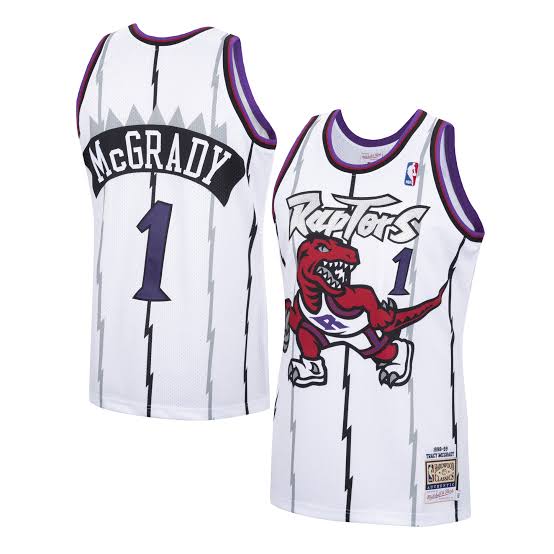 Tracy McGrady YOUTH KIDS Toronto Raptors Jersey Mitchell & Ness white