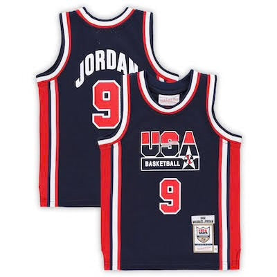 Michael Jordan YOUTH KIDS USA Basketball Olympic Dream Team Mitchell & Ness Jersey
