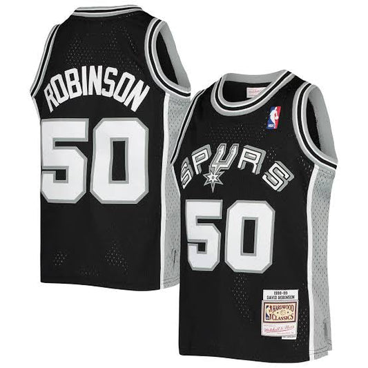 David Robinson San Antonio Spurs YOUTH Official NBA Mitchell & Ness Jersey black