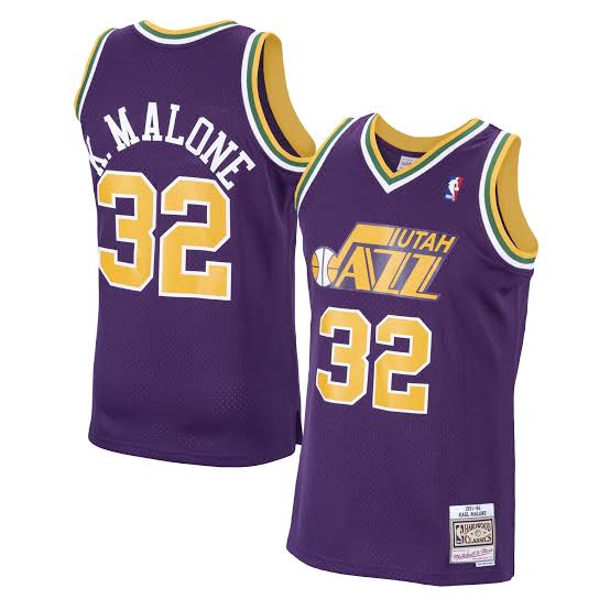 Karl Malone YOUTH KIDS Utah Jazz Mitchell & Ness Jersey Purple