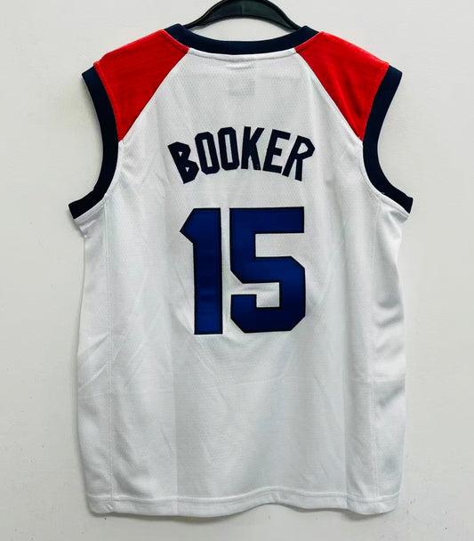 Devin Booker YOUTH KIDS USA Basketball Olympic Nike Jersey White