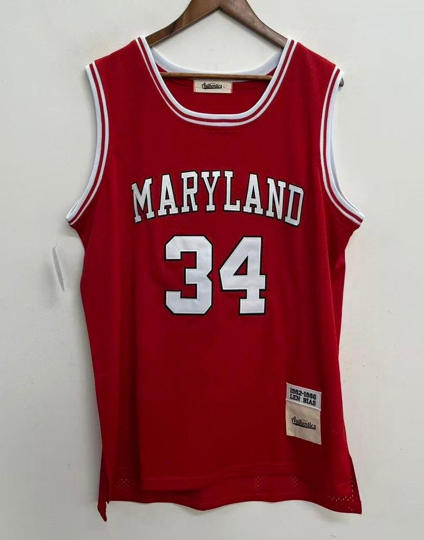 Len Bias YOUTH KIDS Maryland Terrapins Jersey Classic Authentics