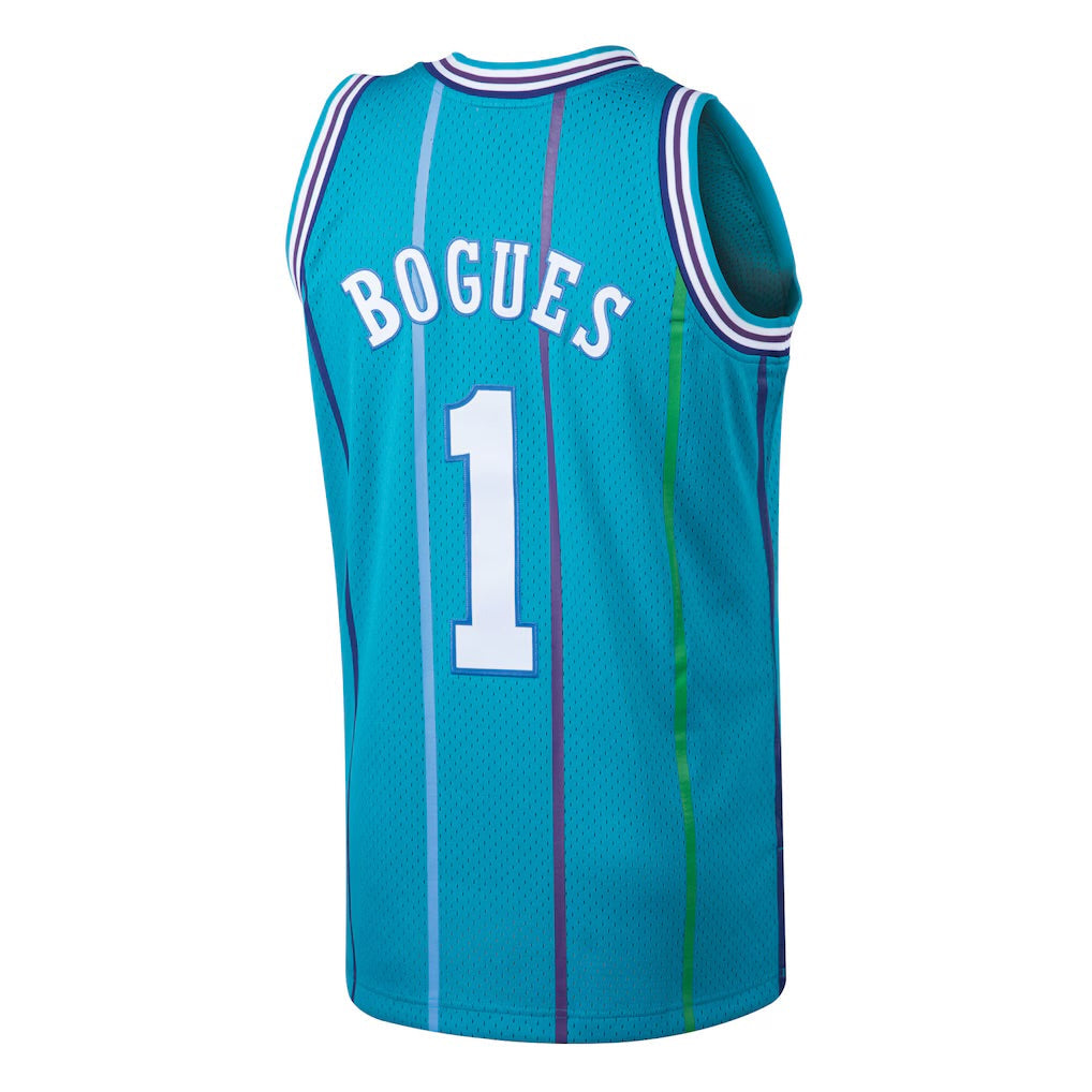 Muggsy Bogues YOUTH KIDS Charlotte Hornets Jersey Mitchell & Ness
