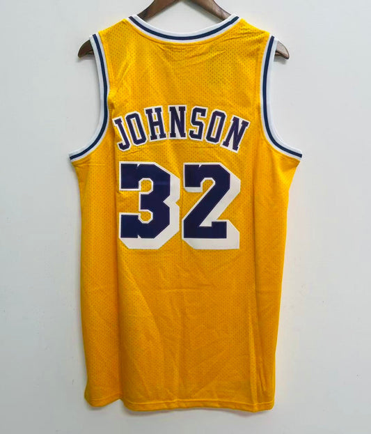 Magic Johnson Los Angeles Lakers YOUTH KIDS Official NBA Mitchell & Ness Jersey yellow