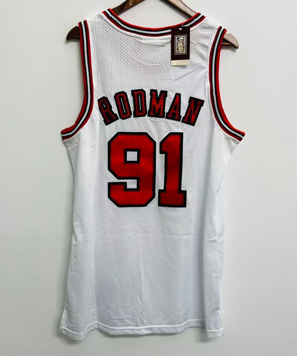 Dennis Rodman YOUTH KIDS Chicago Bulls Mitchell & Ness Jersey white