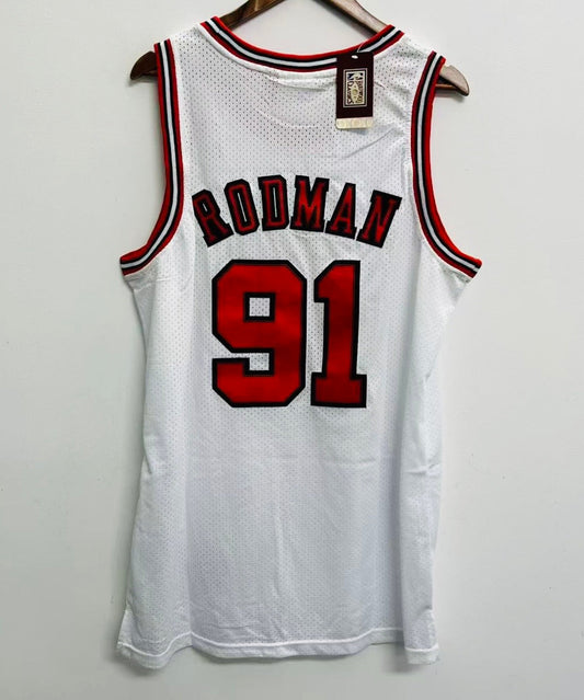 Dennis Rodman YOUTH KIDS Chicago Bulls Mitchell & Ness Jersey white