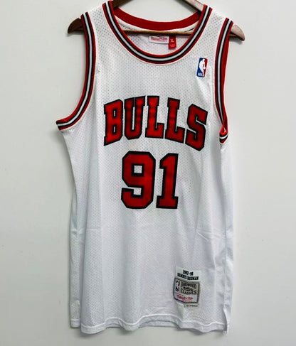 Dennis Rodman YOUTH KIDS Chicago Bulls Mitchell & Ness Jersey white