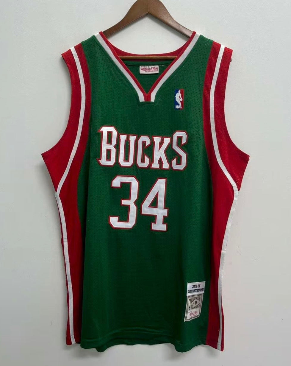 Giannis Antetokounmpo 2013-14 Milwaukee Bucks YOUTH KIDS Mitchell & Ness Jersey