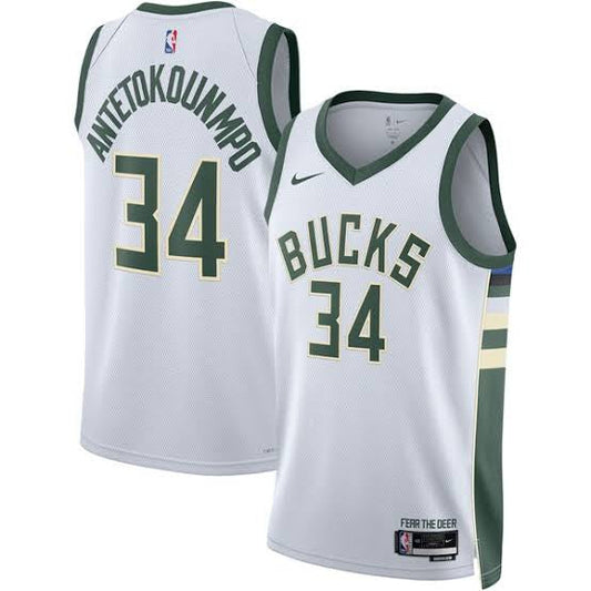 Giannis Antetokounmpo Milwaukee Bucks YOUTH KIDS Jersey white