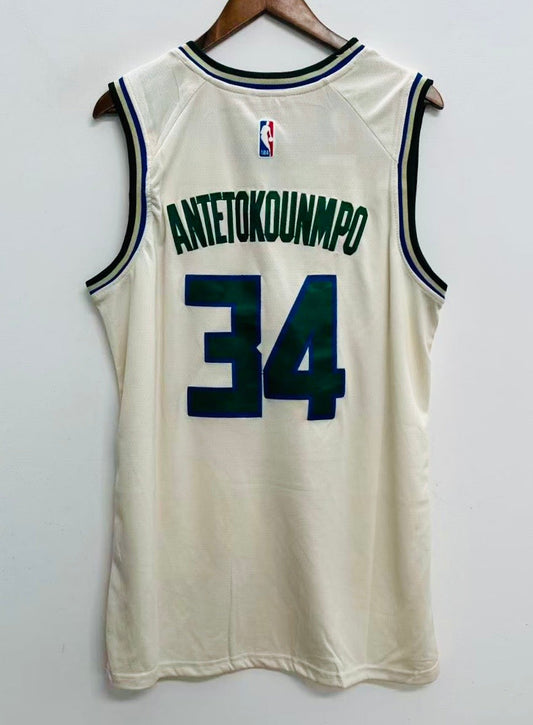 Giannis Antetokounmpo Milwaukee Bucks YOUTH KIDS Jersey Cream City
