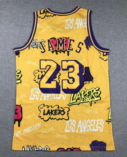 Lebron James YOUTH KIDS Los Angeles Lakers Official NBA Graffiti Jersey