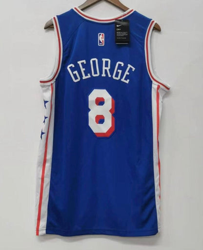 Paul George YOUTH KIDS Philadelphia 76ers Official NBA Jersey blue