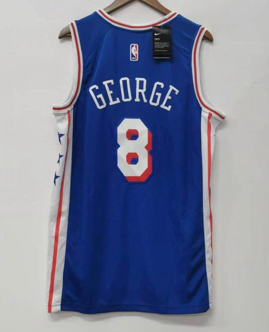 Paul George YOUTH KIDS Philadelphia 76ers Official NBA Jersey blue
