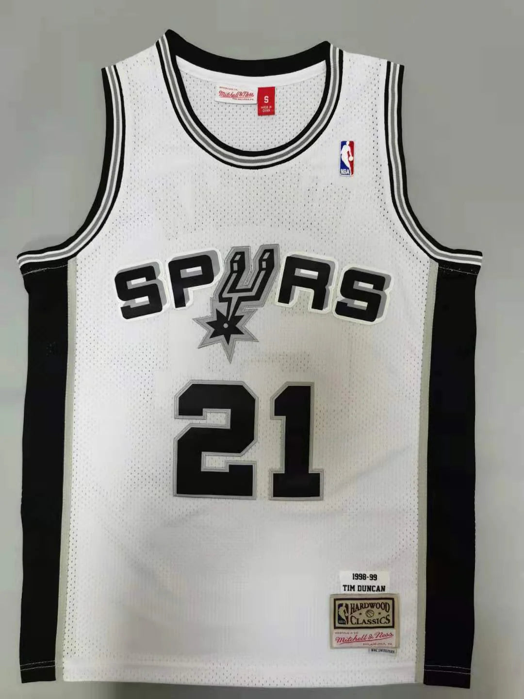 Tim Duncan San Antonio Spurs YOUTH KIDS Official NBA Mitchell & Ness Jersey
