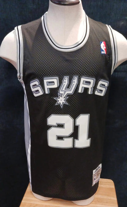 Tim Duncan San Antonio Spurs YOUTH KIDS Official NBA Mitchell & Ness Jersey