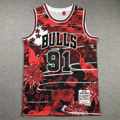 Dennis Rodman YOUTH KIDS Chicago Bulls Official NBA Graffiti Jersey