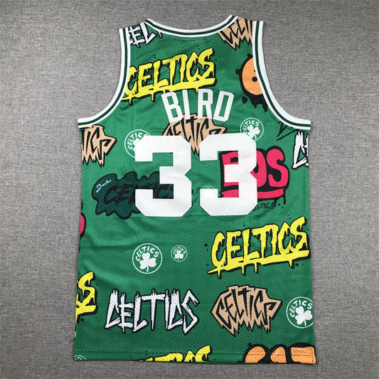 Larry Bird YOUTH KIDS Boston Celtics Official NBA Graffiti Jersey