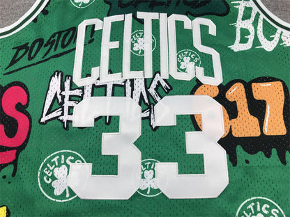 Larry Bird YOUTH KIDS Boston Celtics Official NBA Graffiti Jersey