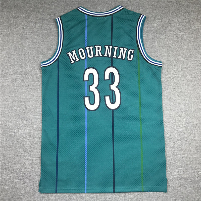 Alonso Mourning YOUTH KIDS Charlotte Hornets Jersey Mitchell & Ness